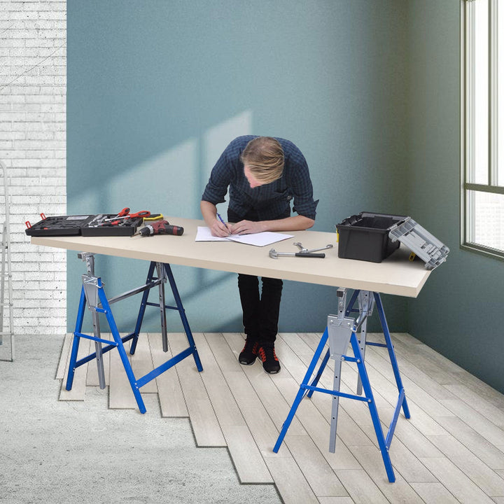 2x Scaffold Stands Folding Stands 7-fold height adjustable | Kalsten