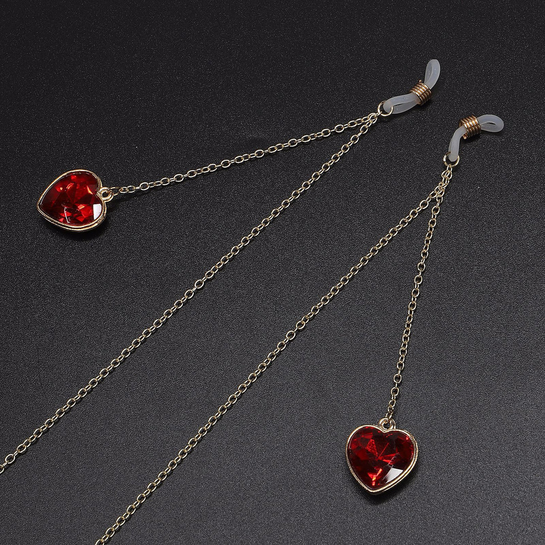 Heart-Shaped Crystal Accent Eyewear Holder Kalsten