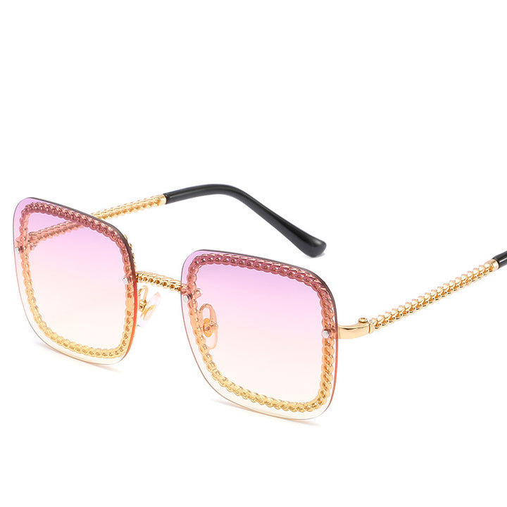 Statement Square Sunglasses with Decorative Frame Kalsten