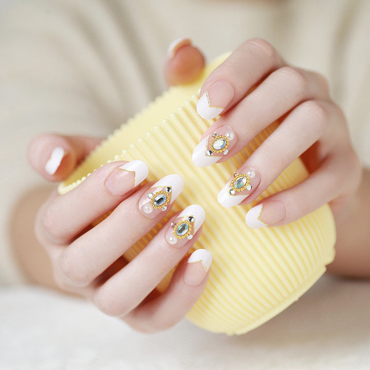 Artificial nails with delicate floral decorations Kalsten
