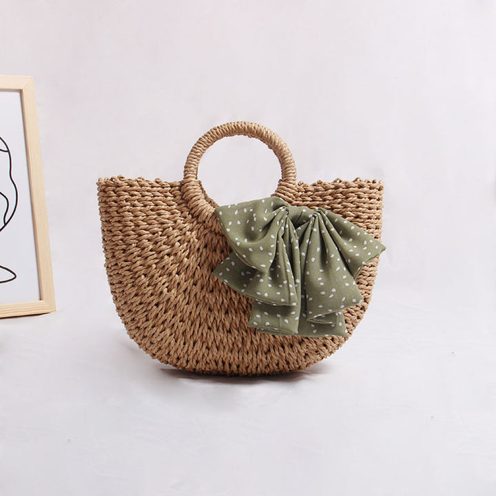 Basket bag with decorative bow details Kalsten