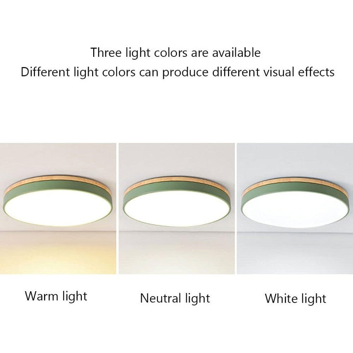 Wood LED Recessed Ceiling Light Noxord