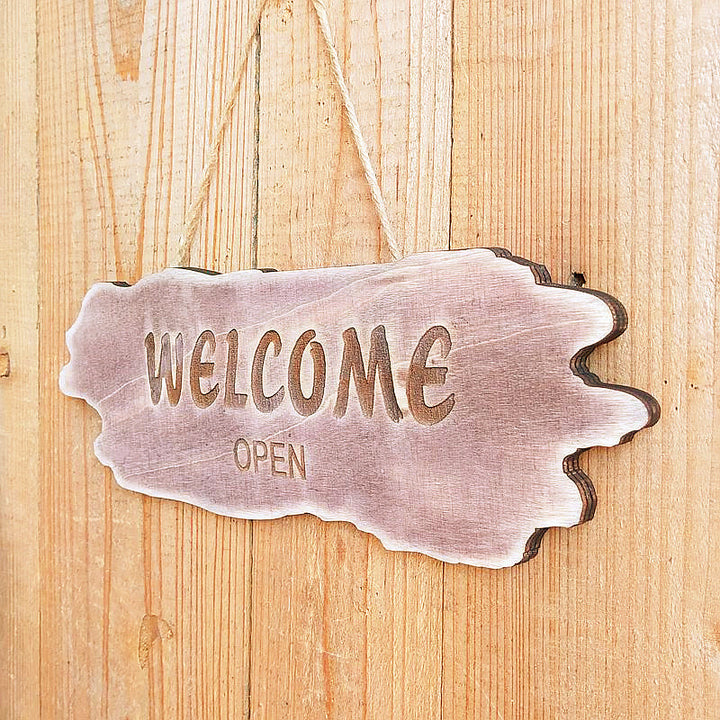Rustic Wooden Welcome Sign
