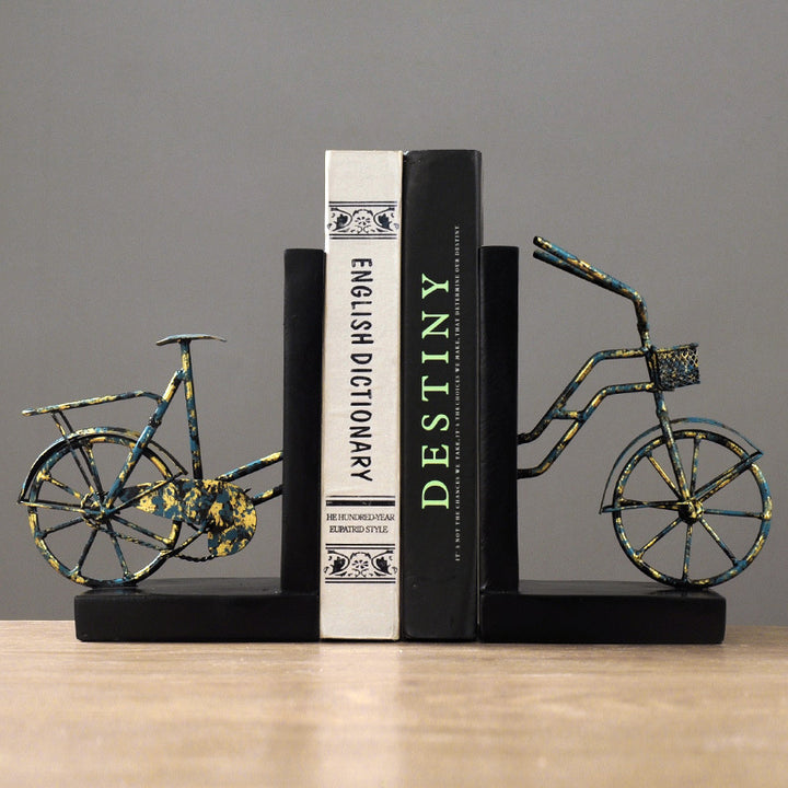 Bicycle-Themed Decorative Bookends