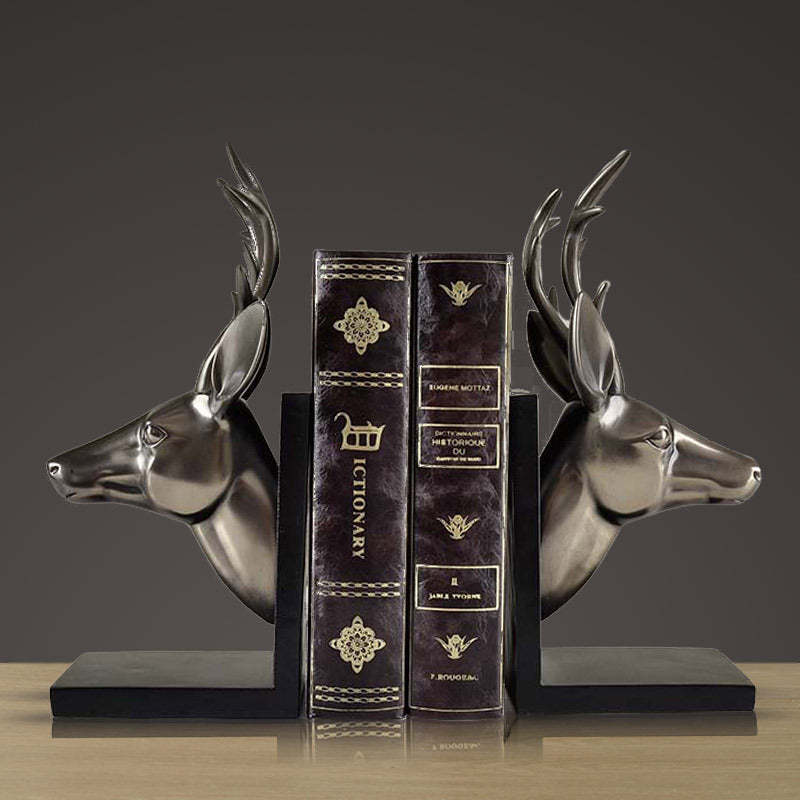 Elegant Deer Head Bookends