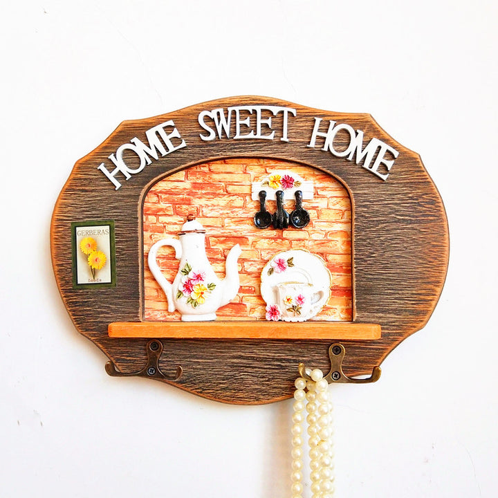 Decorative Wall Hook Organizing Shelf