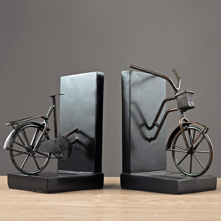 Bicycle-Themed Decorative Bookends