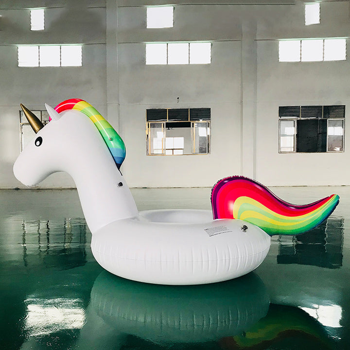 Women's inflatable unicorn swim ring with colorful design Kalsten