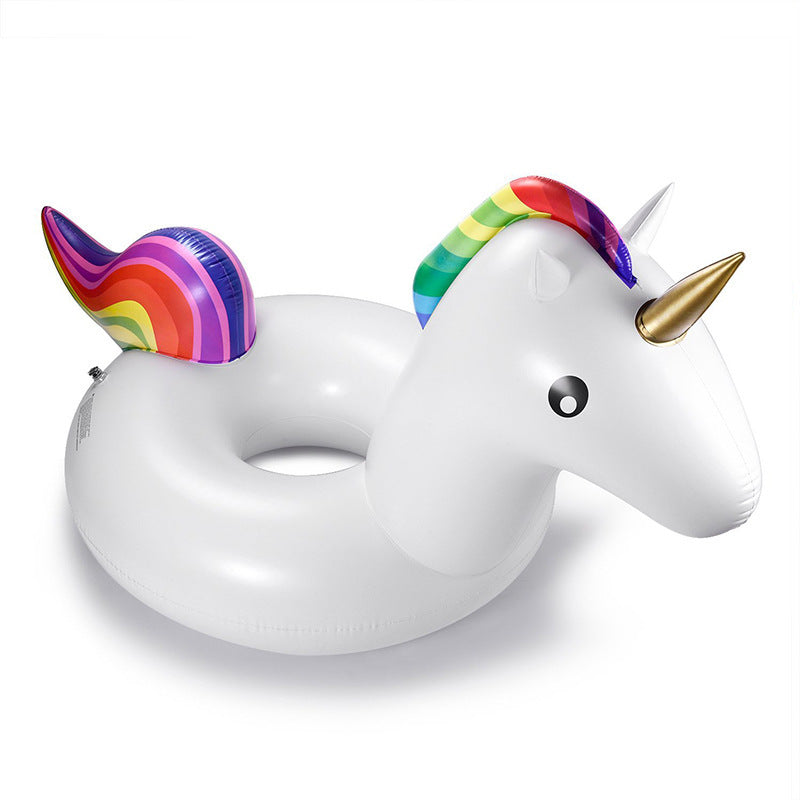 Women's inflatable unicorn swim ring with colorful design Kalsten