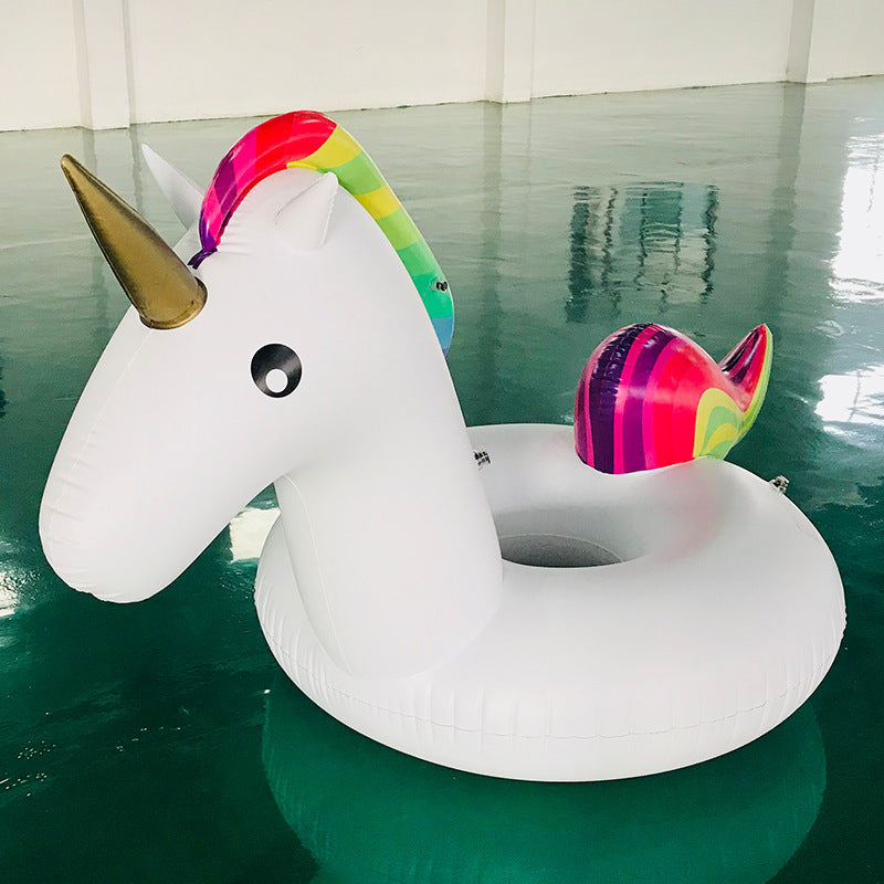 Women's inflatable unicorn swim ring with colorful design Kalsten