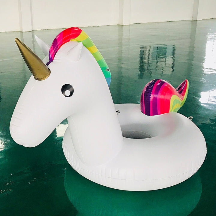 Women's inflatable unicorn swim ring with colorful design Kalsten