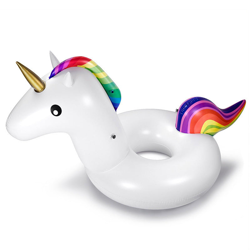 Women's inflatable unicorn swim ring with colorful design Kalsten