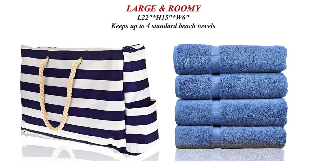 Durable beach bag with extra large storage space and practical side pockets Kalsten