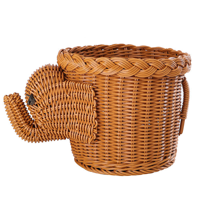 Decorative Woven Dog-Shaped Storage Basket Kalsten