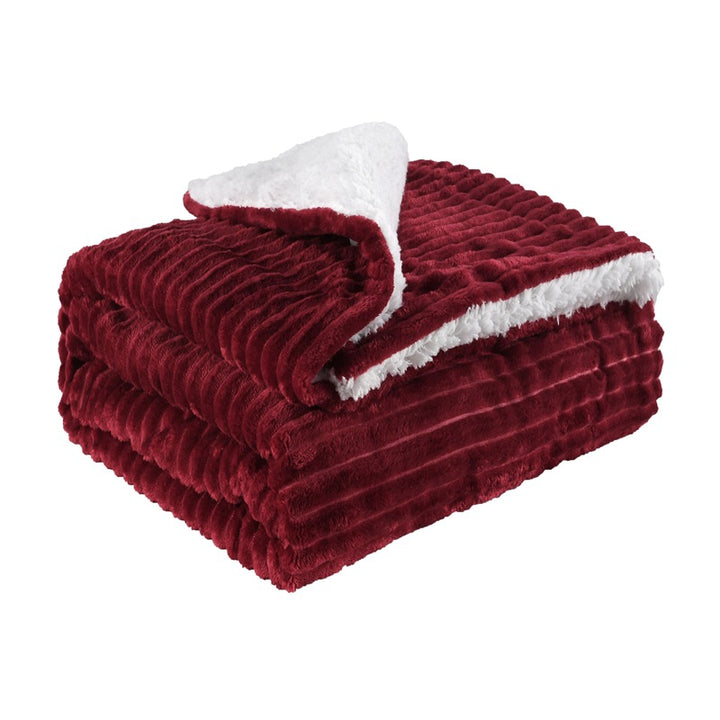 Women's ultra-soft plush blanket with contrasting reversible design Kalsten