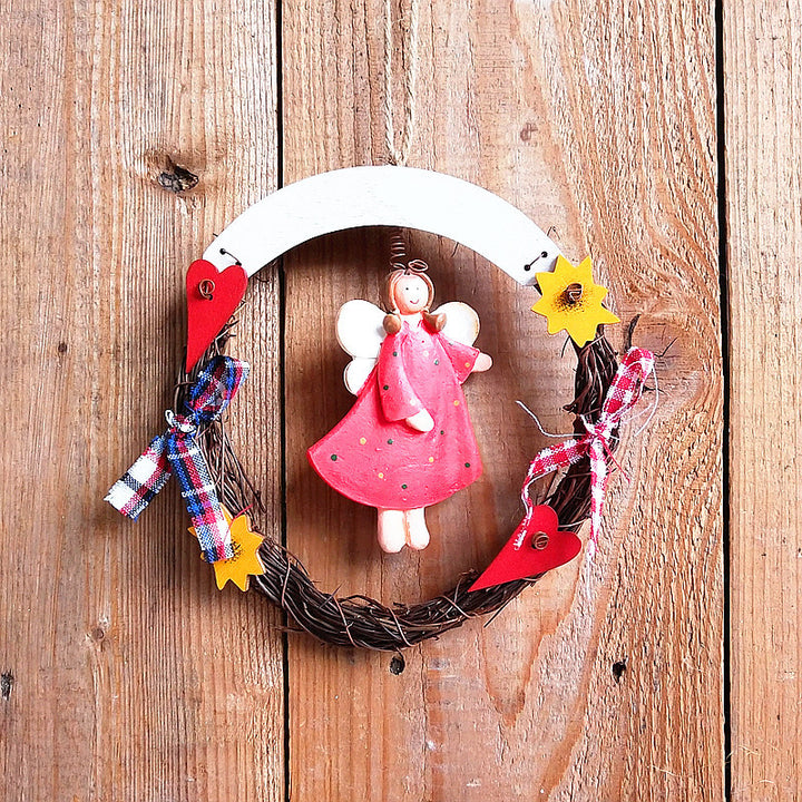 Decorative Wreath with Angel Figure