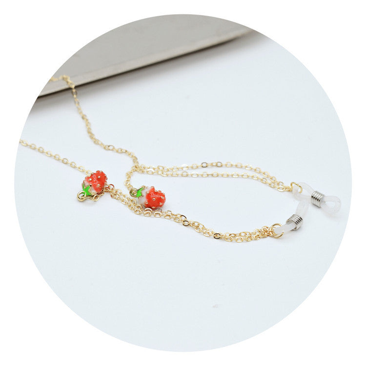 Decorative Strawberry Pendant Eyewear Chain Kalsten