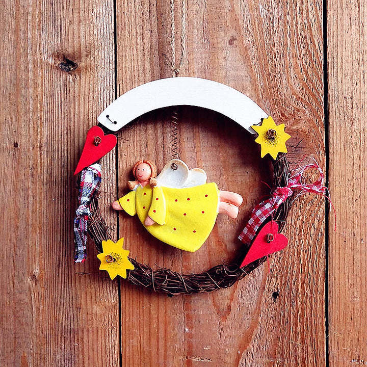 Decorative Wreath with Angel Figure