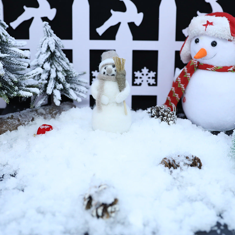 Felt Snowman Figurine