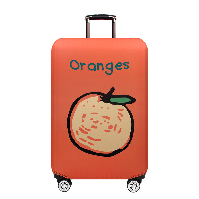 Women's hard shell suitcase with fruity illustration design Kalsten