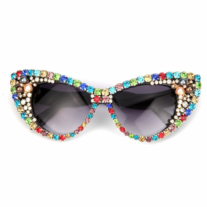 Women's glamorous cat-eye sunglasses with sparkling crystal accents Kalsten