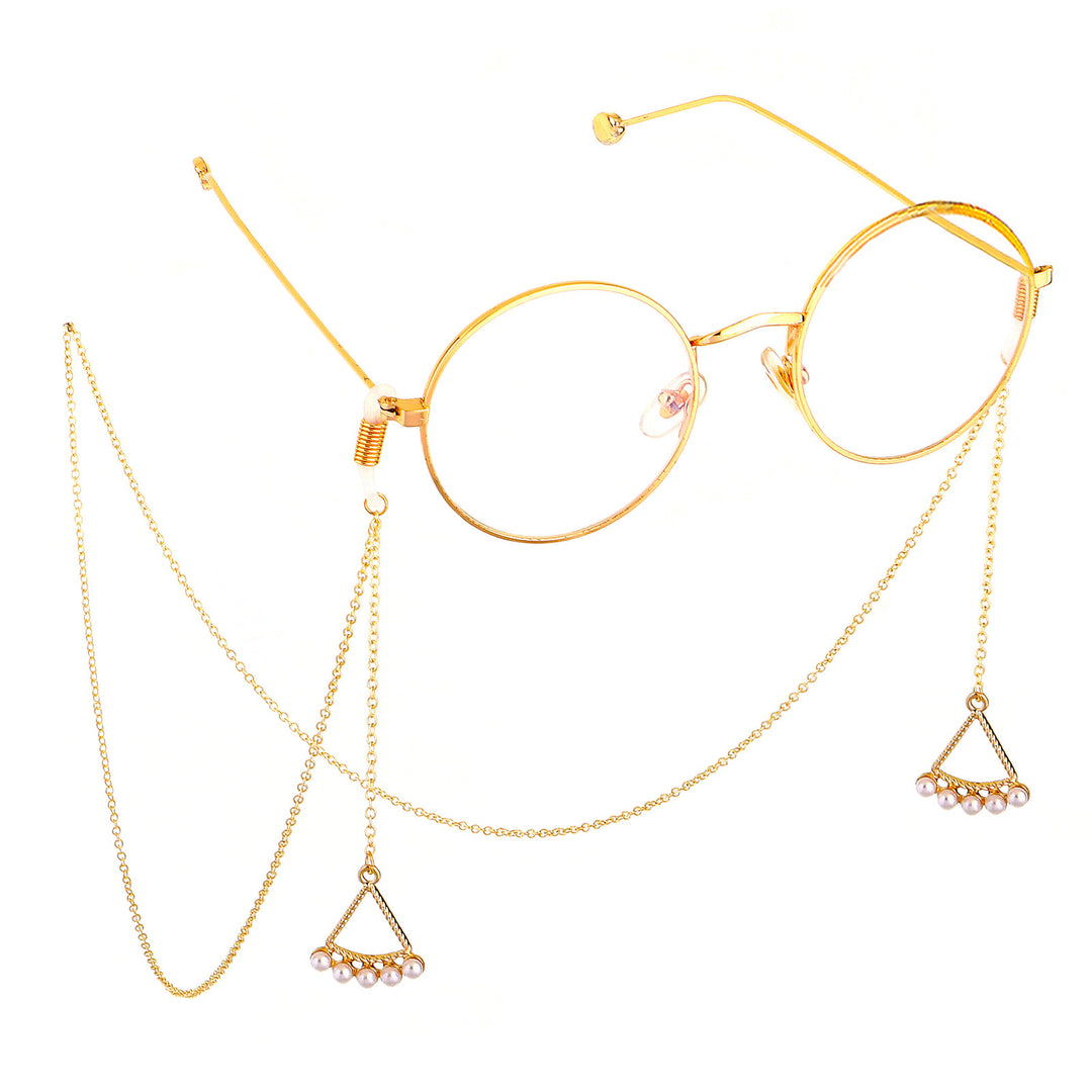 Elegant Triangle-Shaped Eyewear Chain Kalsten