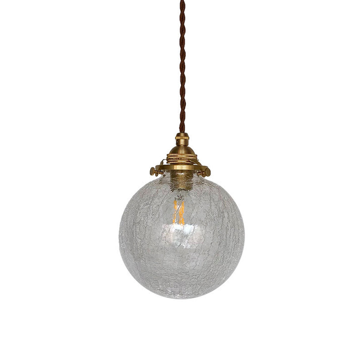 Vintage Glass Globe Pendant Light