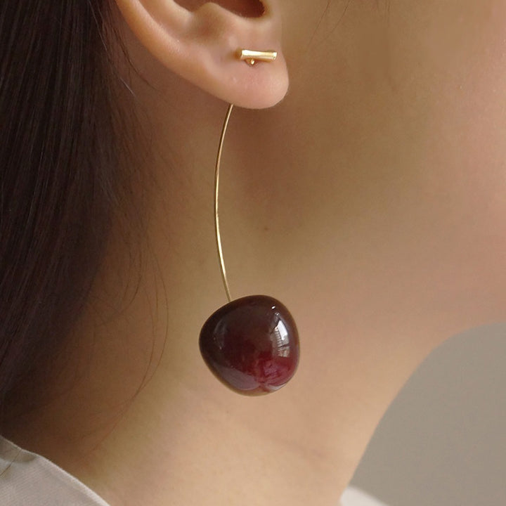 Cherry-Inspired Decorative Earrings Kalsten