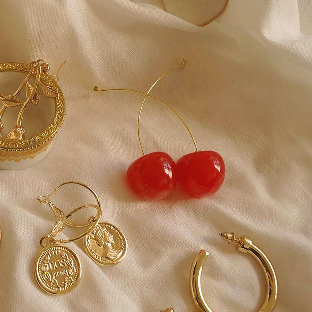 Cherry-Inspired Decorative Earrings Kalsten