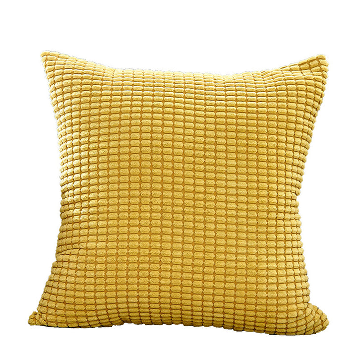 Square cushion cover with textured waffle chenille and concealed zipper Kalsten