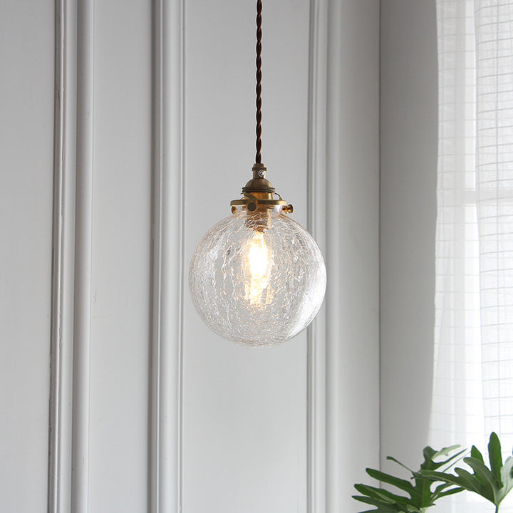 Vintage Glass Globe Pendant Light