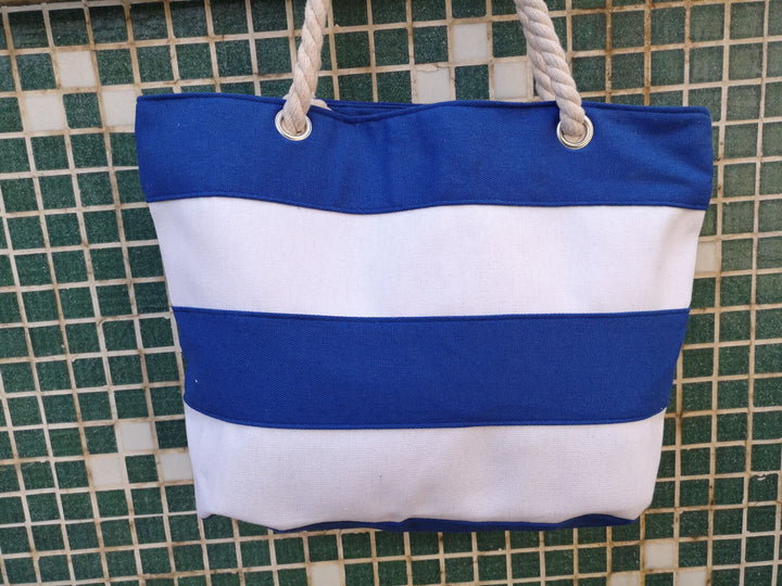 Stylish Beach Bag Made of Durable Canvas with Unique Rope Handle Kalsten