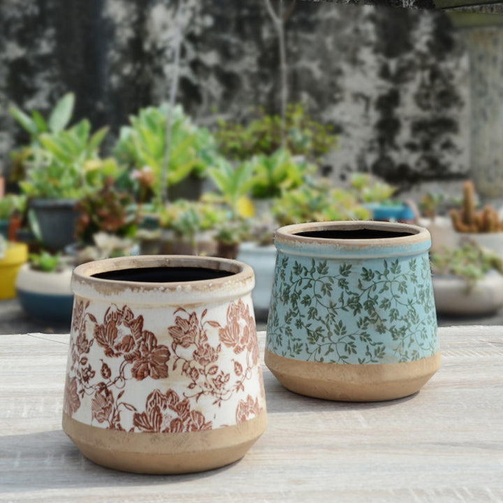 Decorative plant container in rustic design Kalsten
