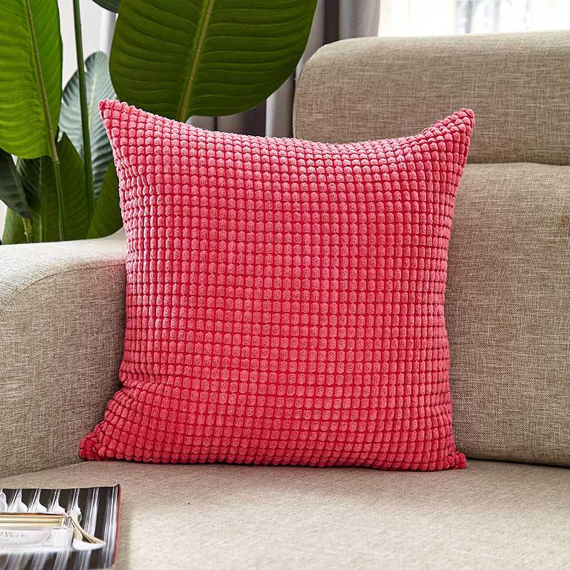 Square cushion cover with textured waffle chenille and concealed zipper Kalsten