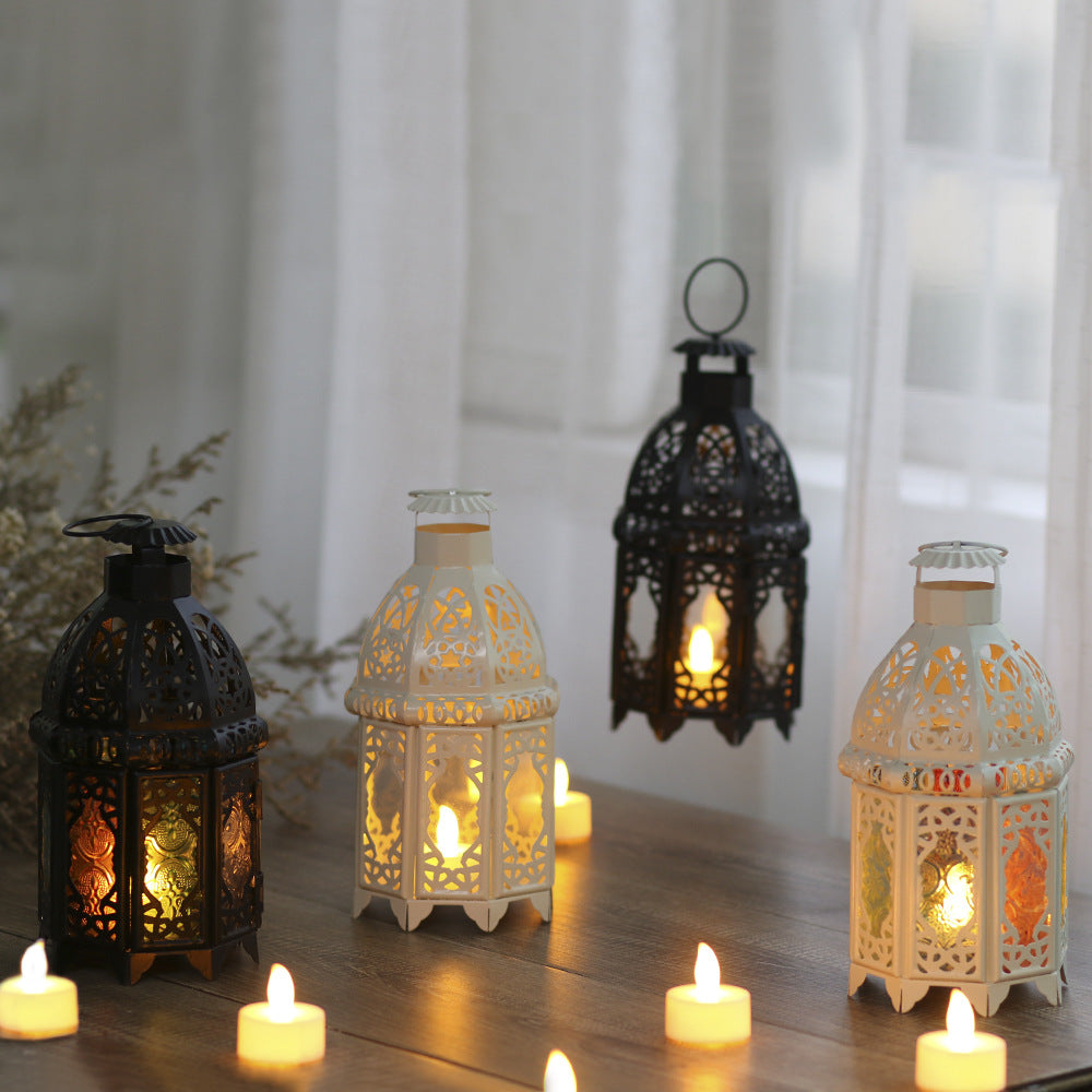 Handcrafted Dome-Top Filigree Metal Candle Lantern for Tealights and LED Candles Kalsten