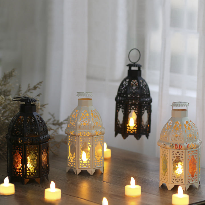 Handcrafted Dome-Top Filigree Metal Candle Lantern for Tealights and LED Candles Kalsten