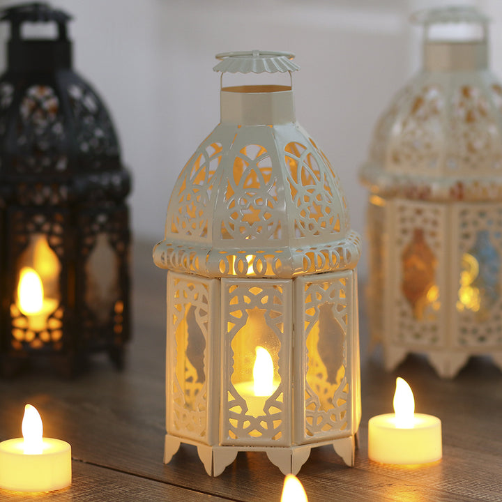 Handcrafted Dome-Top Filigree Metal Candle Lantern for Tealights and LED Candles Kalsten