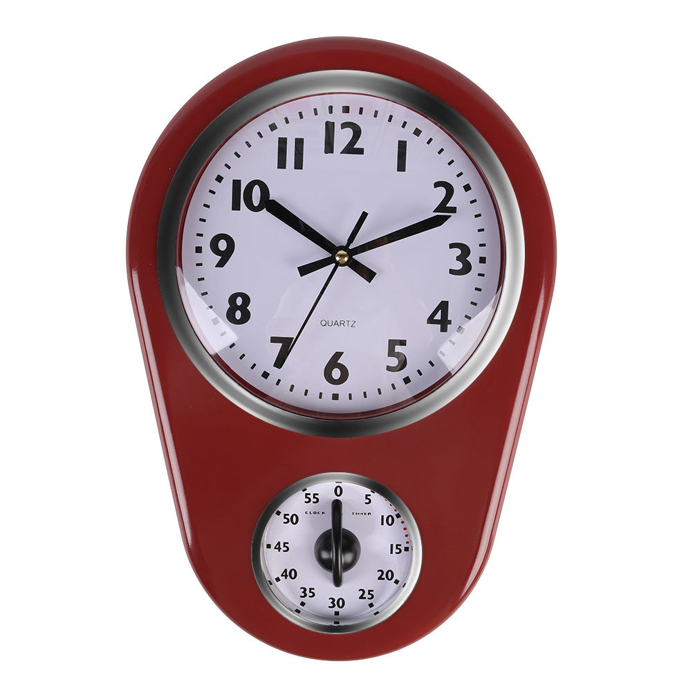 Vintage Wall Clock with Integrated Stopwatch Kalsten