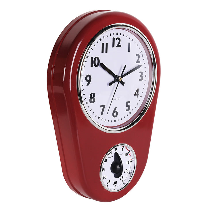 Vintage Wall Clock with Integrated Stopwatch Kalsten