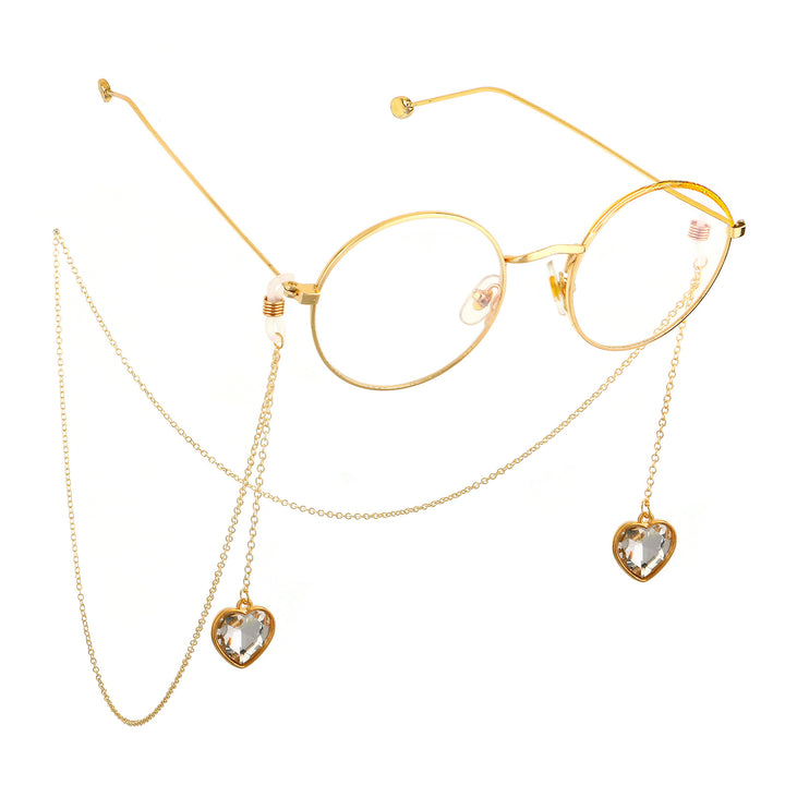 Heart-Shaped Crystal Accent Eyewear Holder Kalsten