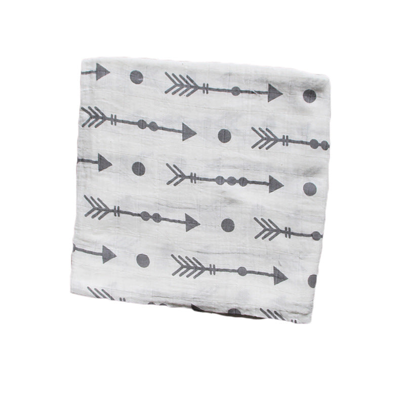 Cotton Muslin Baby Blanket with Heart Pattern kalsten