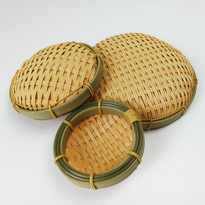 Handcrafted Round Woven Basket Set Kalsten