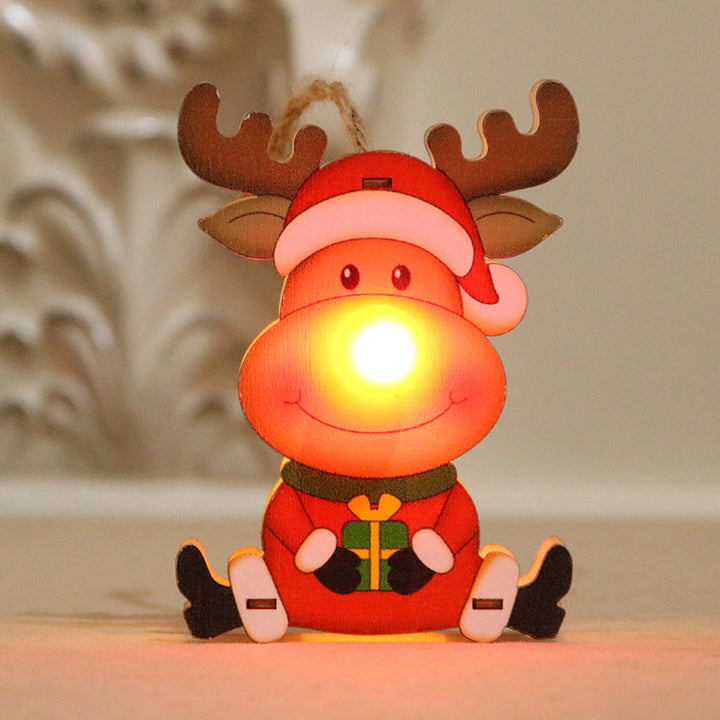 LED Illuminated Santa Ornament Kalsten
