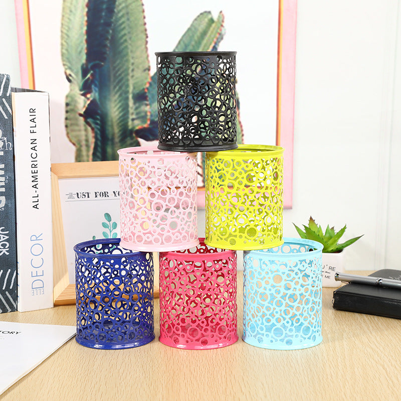 Floral Patterned Metal Pen Holder Kalsten