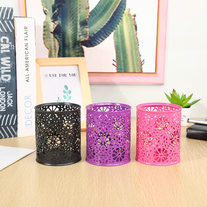 Floral Patterned Metal Desk Organizer Kalsten