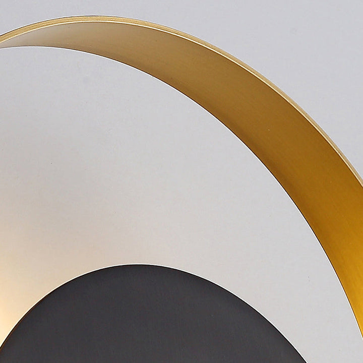 Modern Minimalist Iron Circle Ring 1-Light Wall Sconces Lamp For Bedroom | Noxord