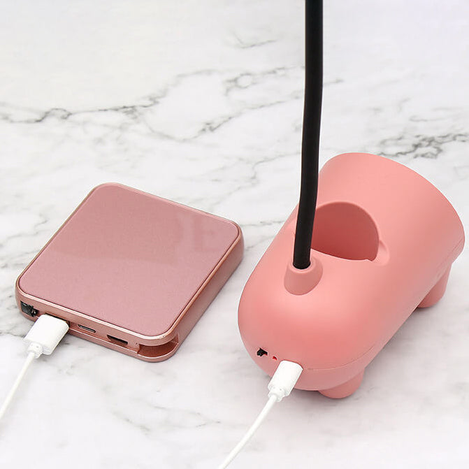 LumoBun Table Lamp – Cute LED Desk Lamp with Pen Holder and USB Connection | Kalsten