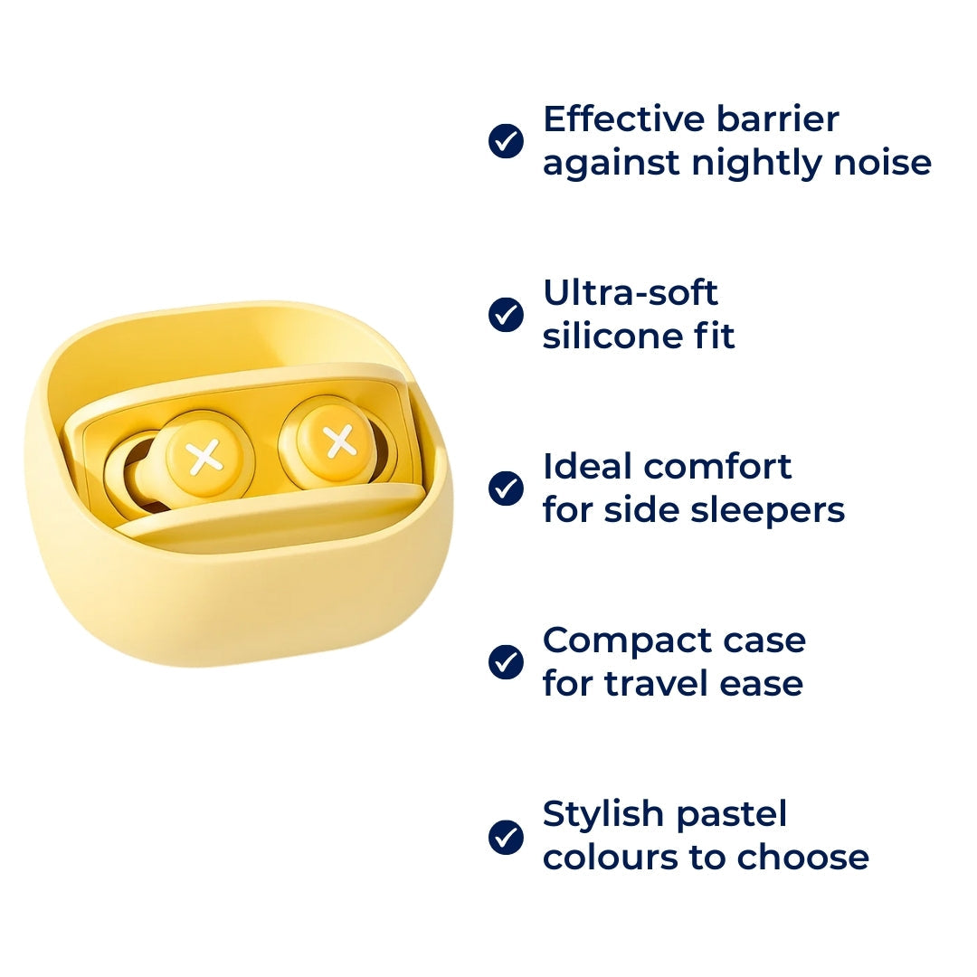 Block Snoring & City Noise – Soft Silicone Fit – Reusable & Hygienic – Ideal for Side Sleepers & Travel Noxord