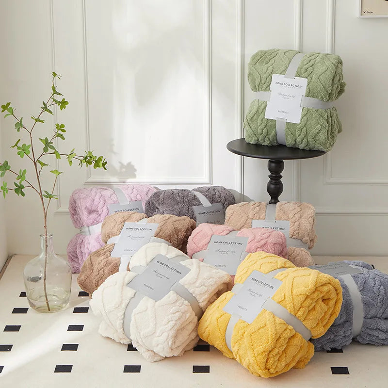 Luxury Lambswool Blanket for Bedroom Kalsten