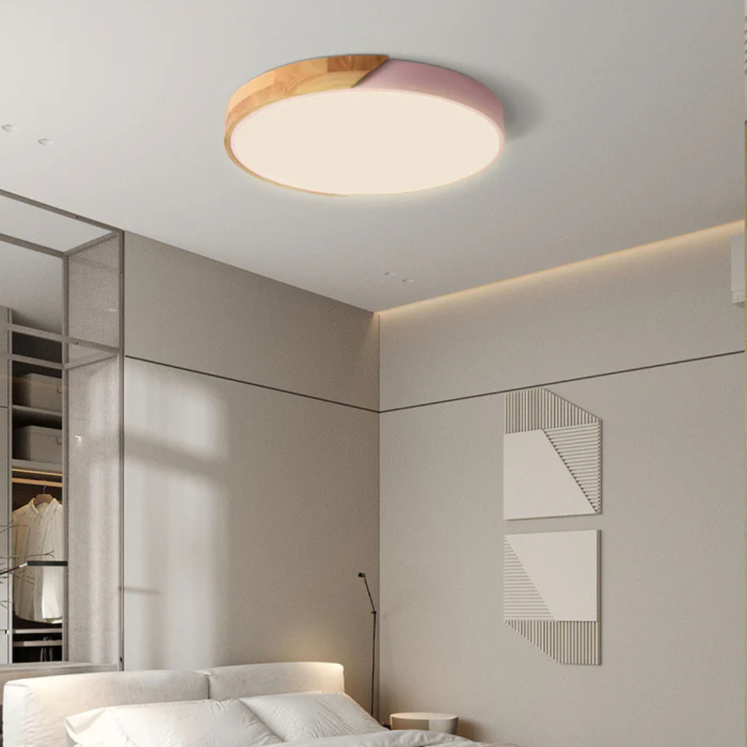 Wood LED Ceiling Lamp – Energy Efficient